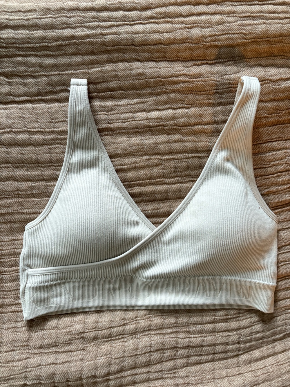 Kindred Bravely Sublime crossover nursing bra in Stone